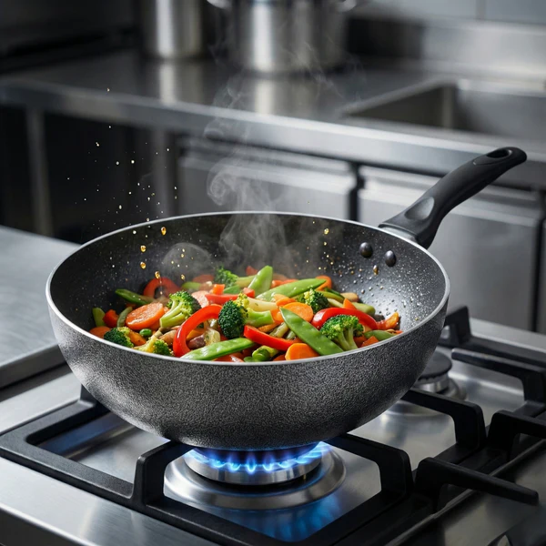 GL Classic Wok with Glass Lid